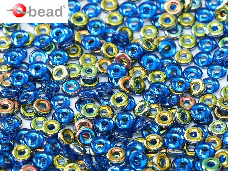 Korálky O BEAD 1 x 4 mm Sapphire Vitrail