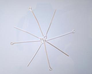 Ketlovacia ihla strieborná 30 mm 200 ks