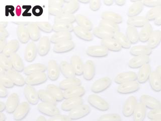 Korálky RIZO 2,5 x 6 mm Chalk White