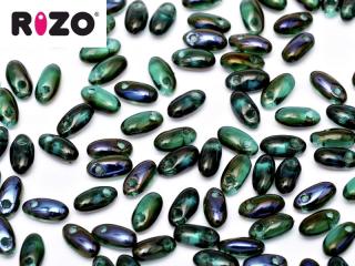 Korálky RIZO 2,5 x 6 mm Emerald Azuro
