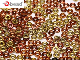 Korálky O BEAD 1 x 4 mm Jet California Gold Rush