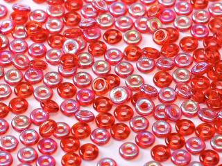 Korálky O BEAD 1 x 4 mm Red AB